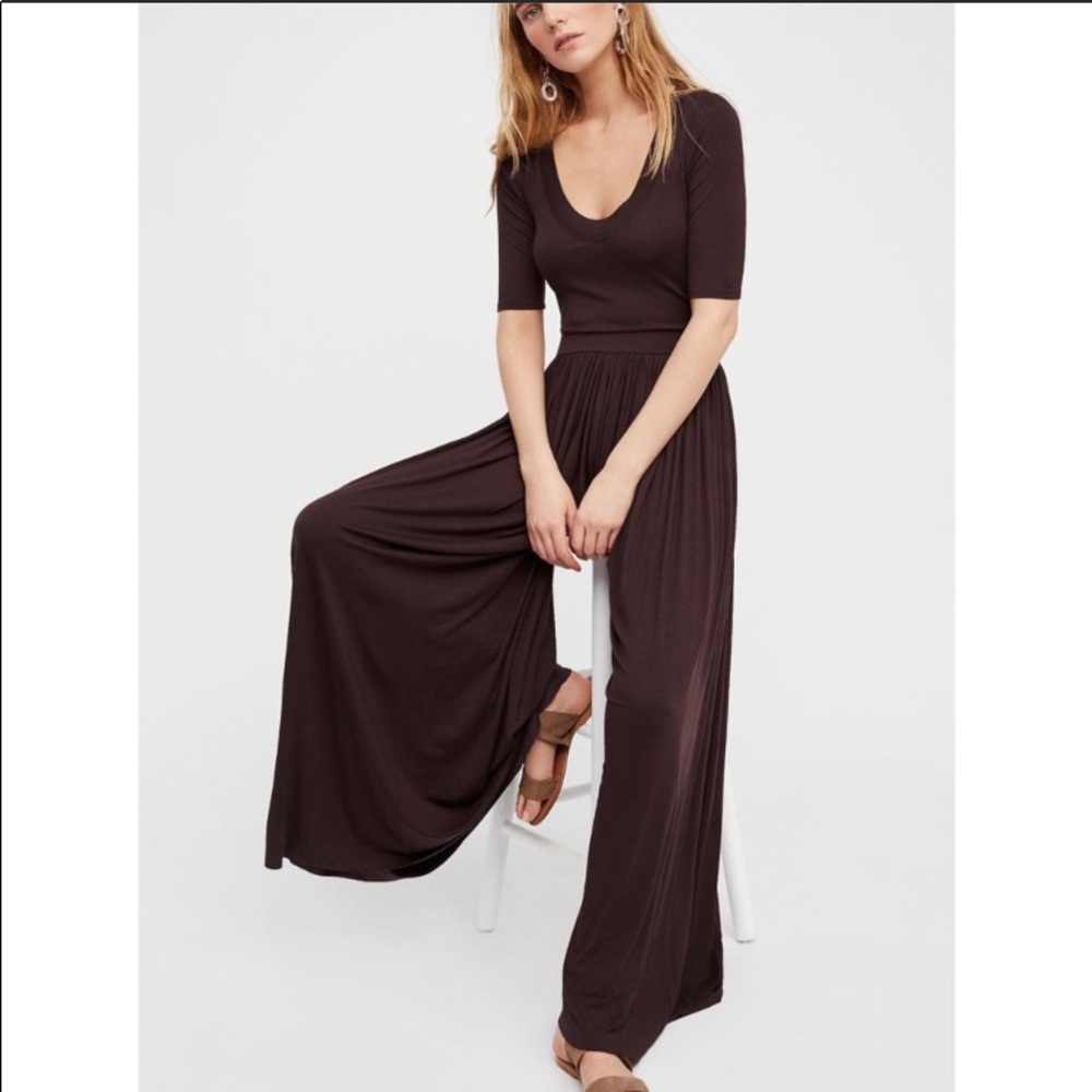 NWT Free People Rosebowl Jumpsuit GRAY: S4/6 - Picture 3 of 6